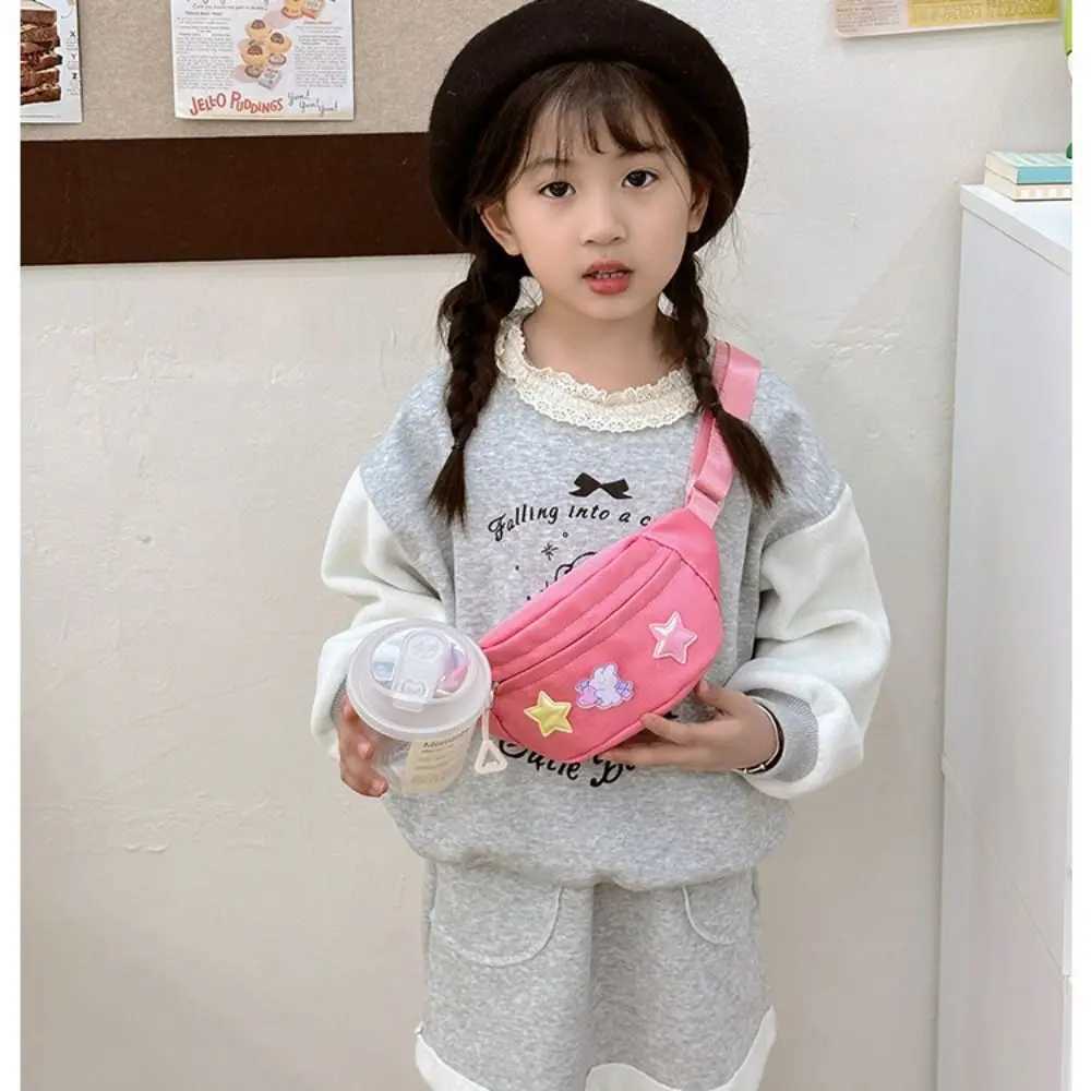 Women Waist Bag Kids Cute Star Fanny Pack Canvas Waist Pack Girls Kawaii Crossbody Purse LX241104