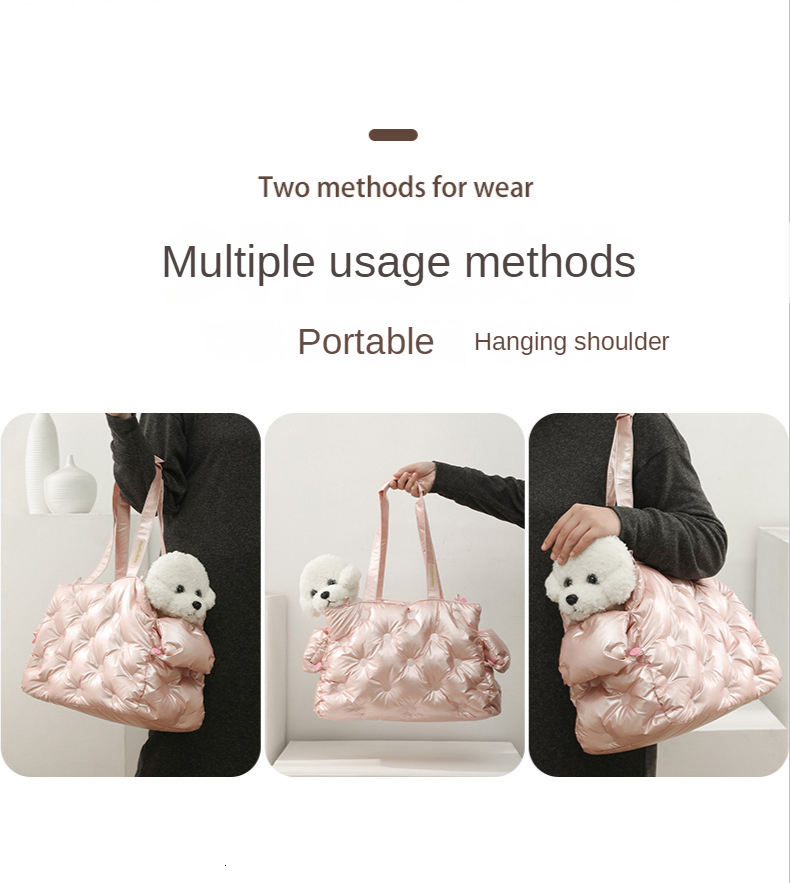 Japanese Shoulder Handbag for Cats and Dogs, Warm Fluffy, Soft, Comfortable, Wind, Chihuahua, Pet Carrier Bag, Wave, Cute