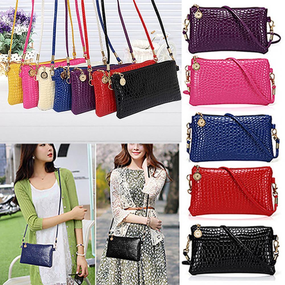 Chic Decorative Faux Leather Pouch Women Fashion Crossbody Shoulder Camera Phone Bag