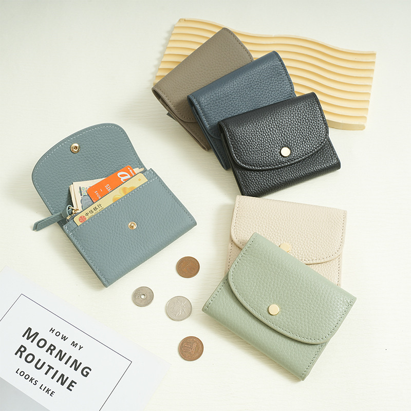 2025 new genuine leather purse coin bag women, top layer cowhide small wallet, multi slot wallet for women