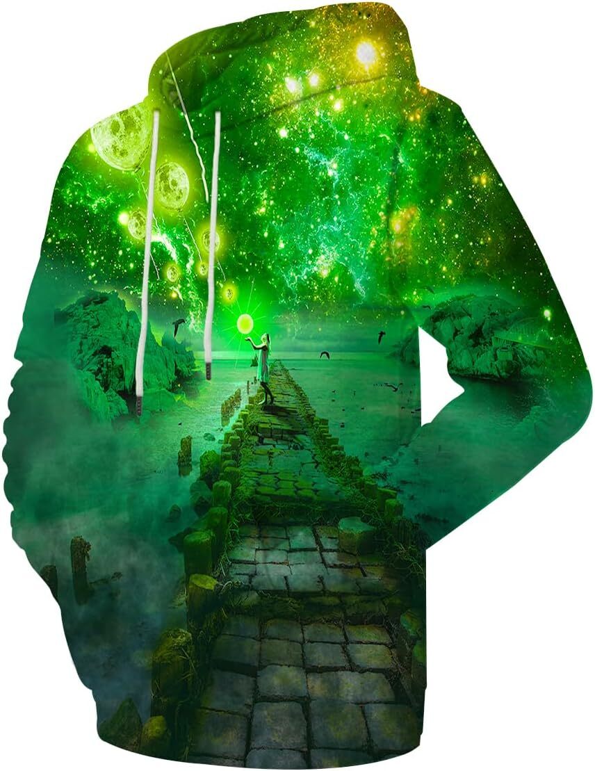 Hoodie for Mens Unisex Colorful Graphic Hoodies 3D Print Cool Sweatshirt Cool Design with Pocket for Graphic Hip-hop