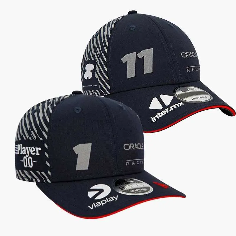 Ball Caps Official HighQuality Red Color Bull Team Hip Hop Hat New Max Verstappen F1 Orange Lion Driver Cap Hat Accessories baseball Cap