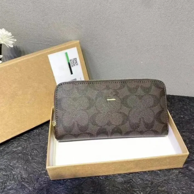 Womens Mid Length Zippered Wallets Designer Change Bag Purse Large Cash Multi Card Slot Wallet 5 Colours