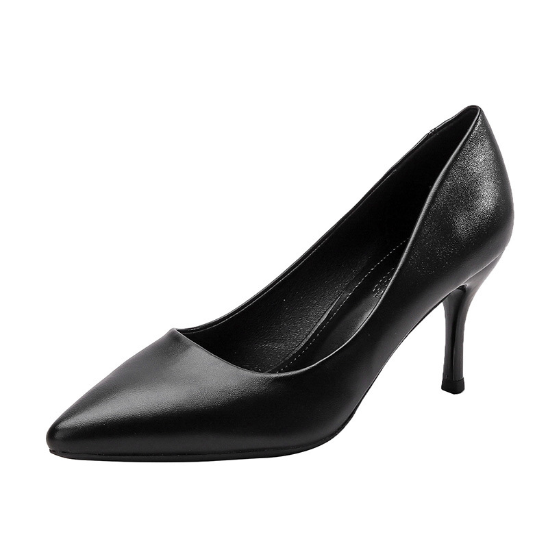 Women's Black high heels Spring Casual shoes Women's high heels Black work shoes