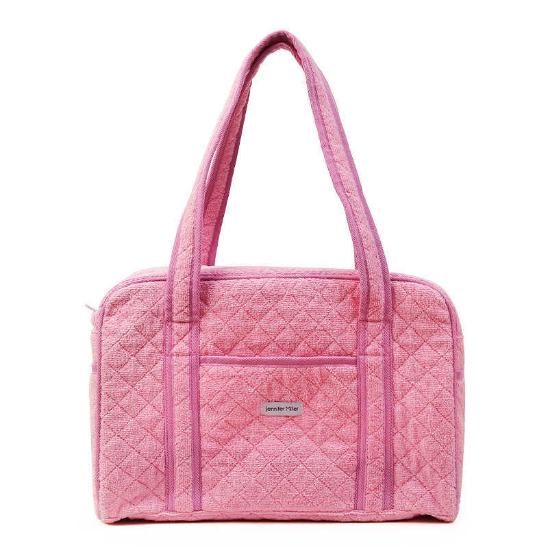 tote bag, towel cloth tote bag, large capacity single shoulder tote bag, luggage bag, storage handbag 241115