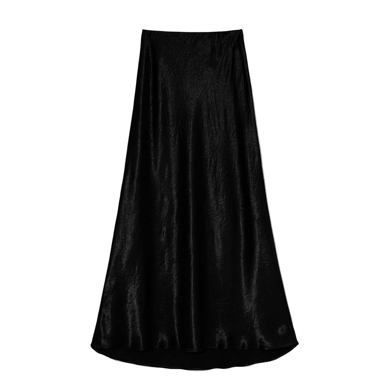 WoMens Hip-hugging Skirt Satin Half Skirt High Waist Elastic Hand Grip Pattern Long Dress Elegant Solid Color Long Dress Women Adult Length Skirt 2410