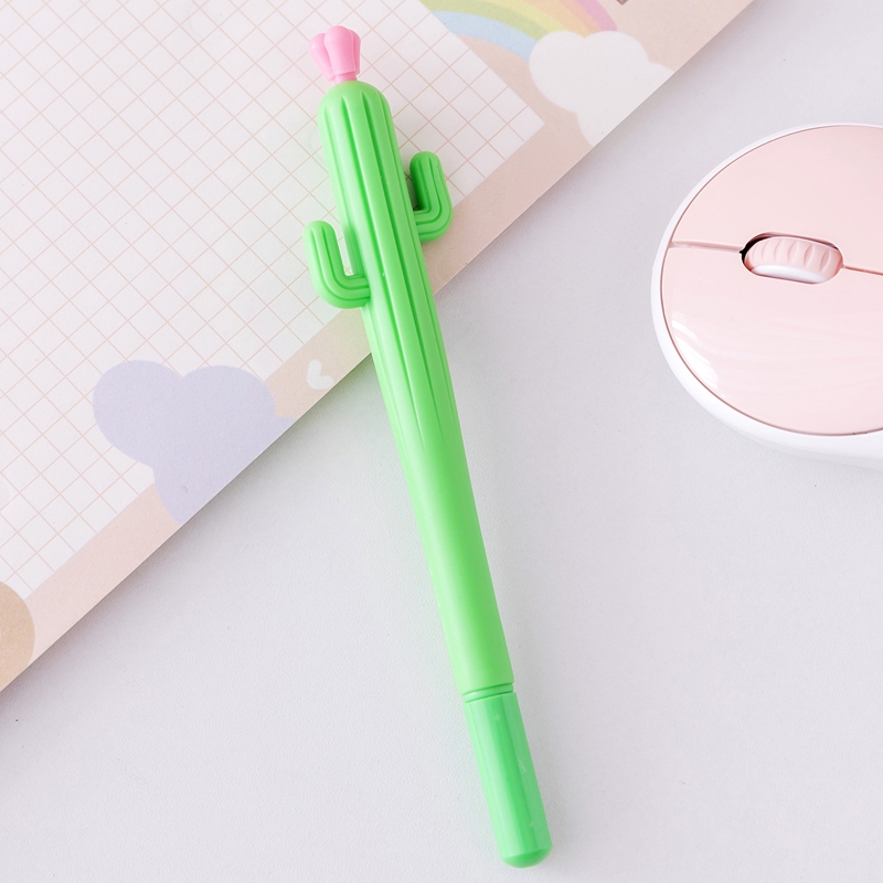 Cartoon Cactus Gel Pens Smooth Cute Writing Pen Korean Stationery for Students & Gifts YLE041