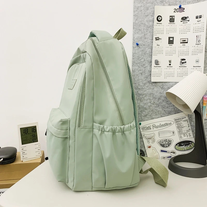 JOYPESSIE Waterproof Teenage Bookbag Nylon Rucksack Fashion Girl Backpack Women Shoulder Bag High School Schoolbag Black Mochila 241029