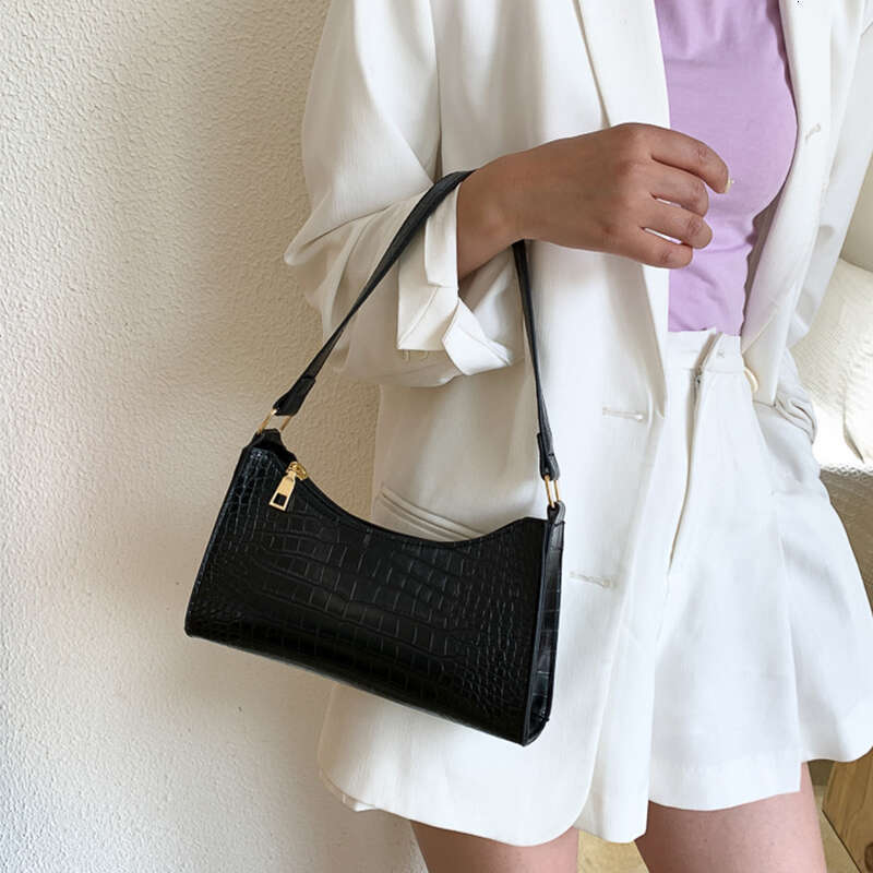 Designer Bag Retro Crocodile Pattern Shoulder Bag For Women PU Leather Armpit Bag France Clutch Bag Casual Female Clutch Handbags Purse Tote purse lux