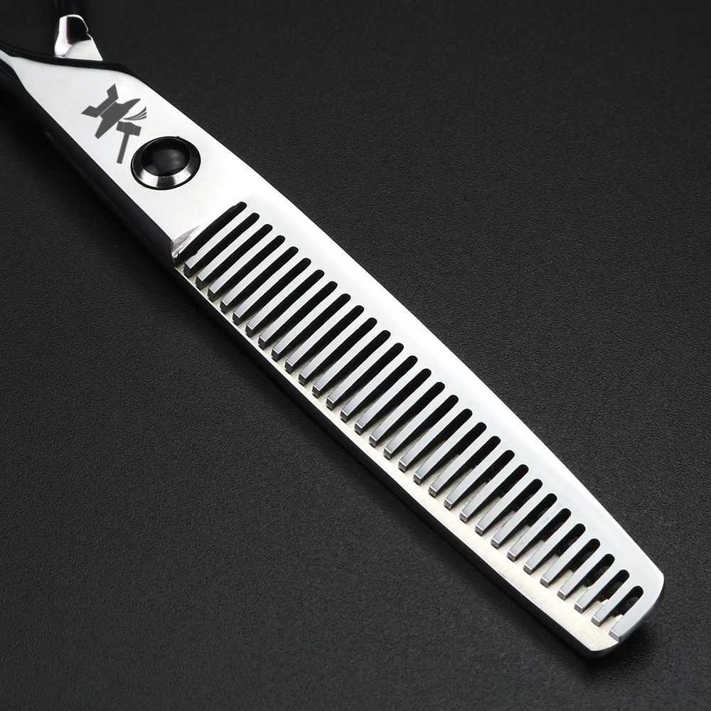 XUANFENG bull Screw Barber Cutting and Thinning Scissors 6-inch Japanese 440C Steel Hair ScissorsXJ2411