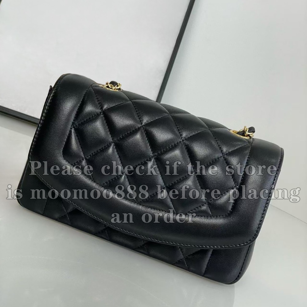 12A All-New Mirror Quality Designer Flap Bag Vintage Quilted Bag 22.5cm Handbag for Women Luxury Bag Real Leather Crossbody Purse Black Shoulder Bag Chain Bag with Box