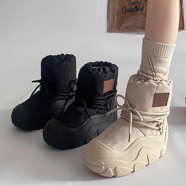 New Autumn Winter Thick Soled Warm Chubby Snow Boots.