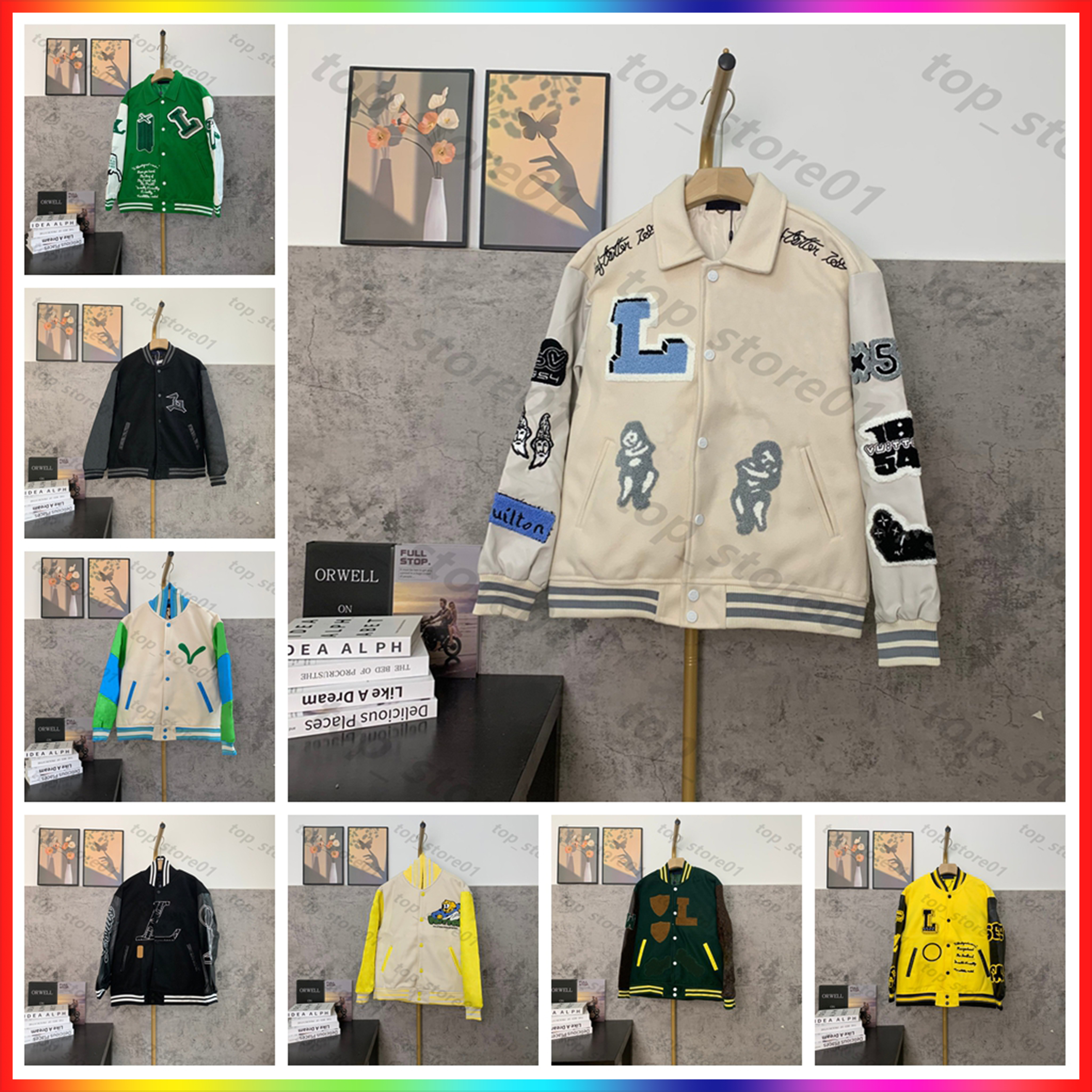 New Designer Jackets Flocking Softshell Jacket Women Baseball Jacket Letter Embroidery Single Breasted Warm Coat Streetwear Fashion Luxury Baseball Jacket