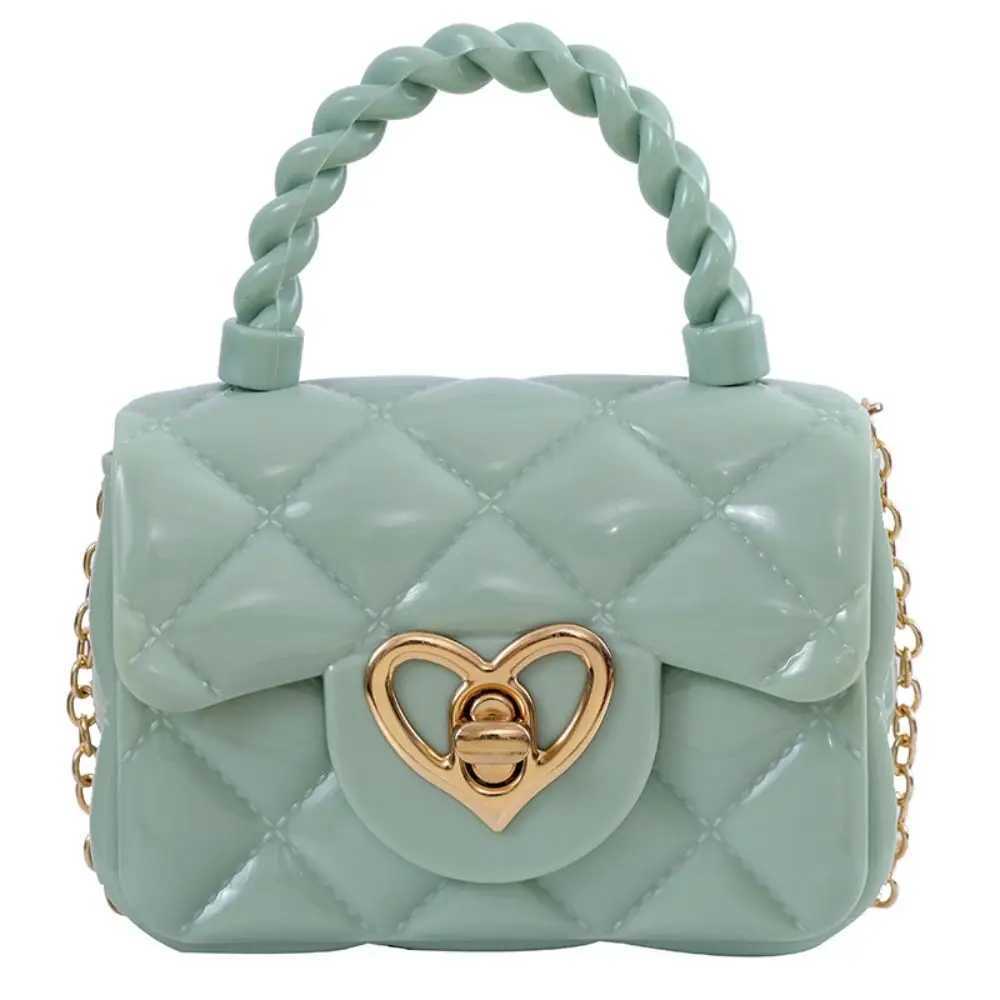 Fashion Kids PU Leather Crossbody Bags Girls Heart Shoulder Bags Children Mini Coin Purses Jelly Bag Kids Handbag Gifts LX241104