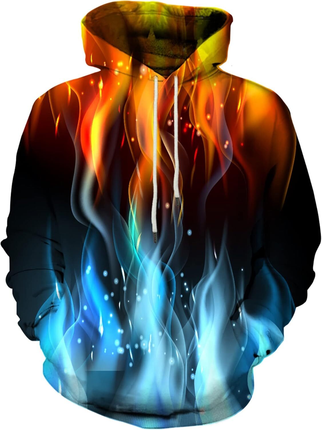 Hoodie for Mens Unisex Realistic 3D Print Galaxy Pullover Hooded Sweatshirt Hoodies with Big Pockets Graphic Hip-hop cool