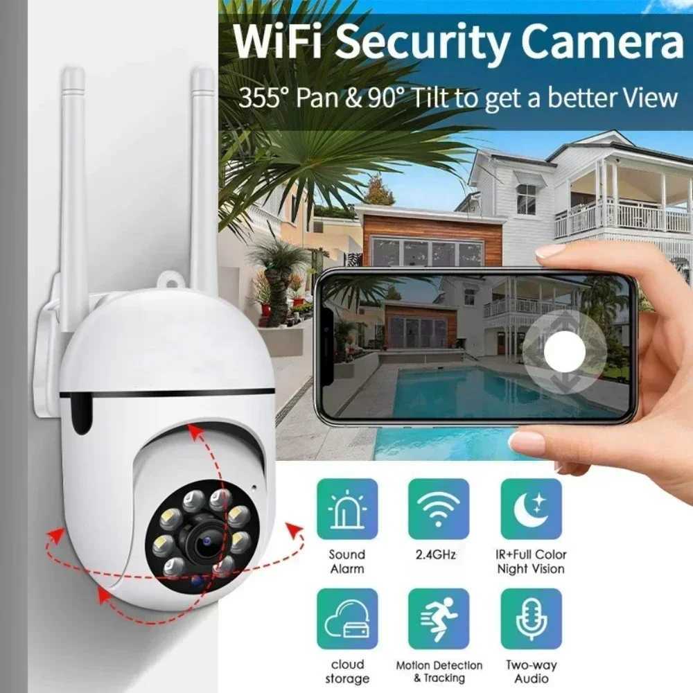 Camera 8MP Wifi Wireless Security Monitor Cameras Color Night Vision PTZ Cam Smart He CCTV HD Surveillance Camera AI Human Tracking Z241105