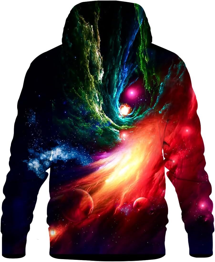 Hoodie for Mens Womens Unisex Colorful Graphic Hoodies 3D Print Cool Sweatshirt Cool Design with Pocket for Graphic Hip-hop cool
