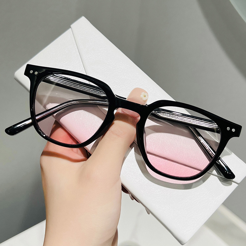 Polaroid lenses, high-end women's eyeglass frames, vintage metal sunglasses Fashionable cute cat eye glasses tortoiseshell anti blue light W092Ey