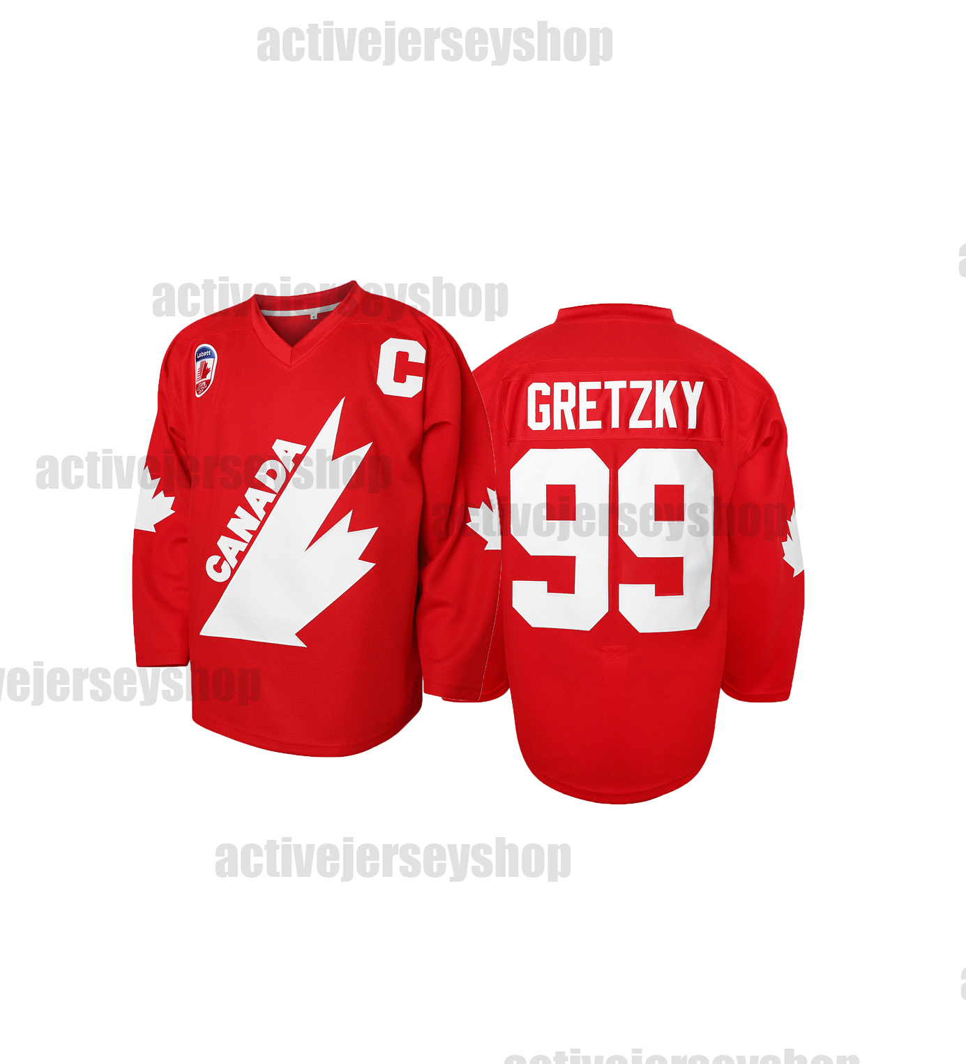 custom red 99 Gretzky hockey custom men women youth jersey