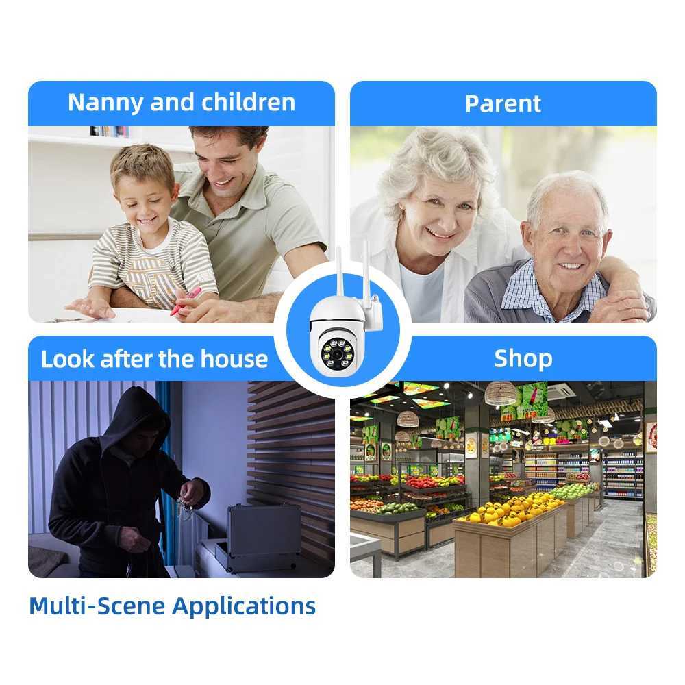 Camera 8MP Surveillance Camera PTZ CCTV IP Wifi Camera 4X Zo Security Protection Wireless He AI Human Trcking Outdoor Two Way Au Z241105