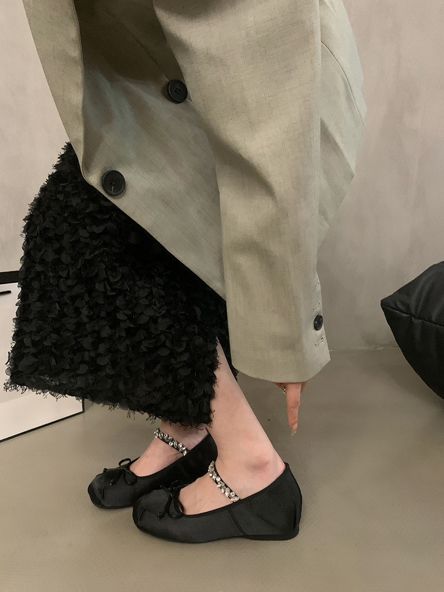 Women's Fashion Casual Shoes:Flat Bottom Comfort Mary Jane Shoe France Gentle Style Dress Wear,Black/Apricot/Pink/Silver,Free shipping