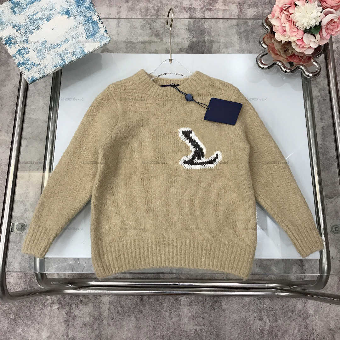 New baby sweater Comfortable autumn Knitted pullover for boy girl kids designer clothes Logo Jacquard child Knitwear top