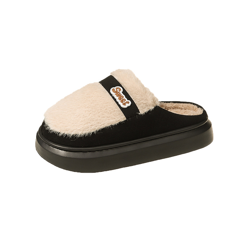 Winter New Indoor Thick Bottom Anti slip Plush Slippers.