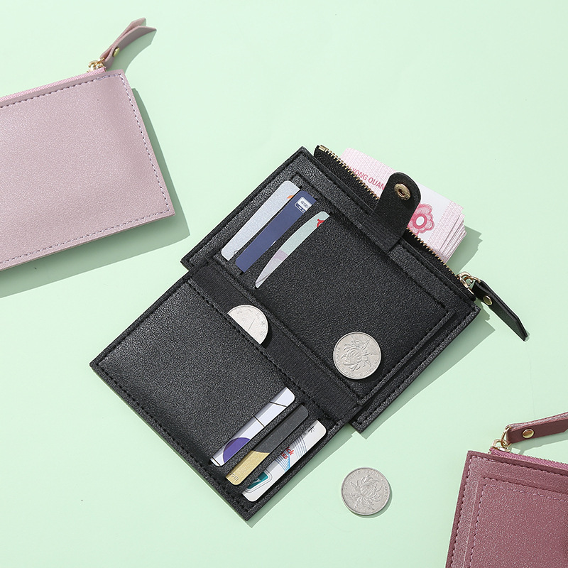 New Short Women's Summer Thin Cute and Simple Student Zero Wallet Female Niche Design