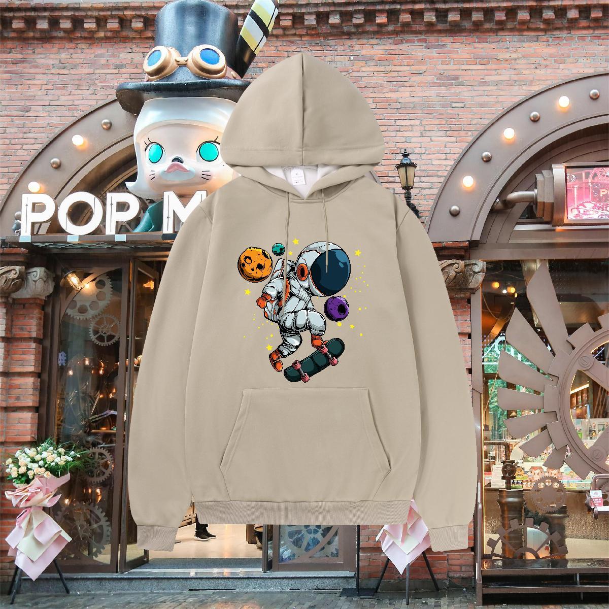 2024 Hoodie for Men Breathable Soft Classic Hoodie for Man Woman Cartoon Print Tops Pullover Hoodie Home Outdoor Thick Plush