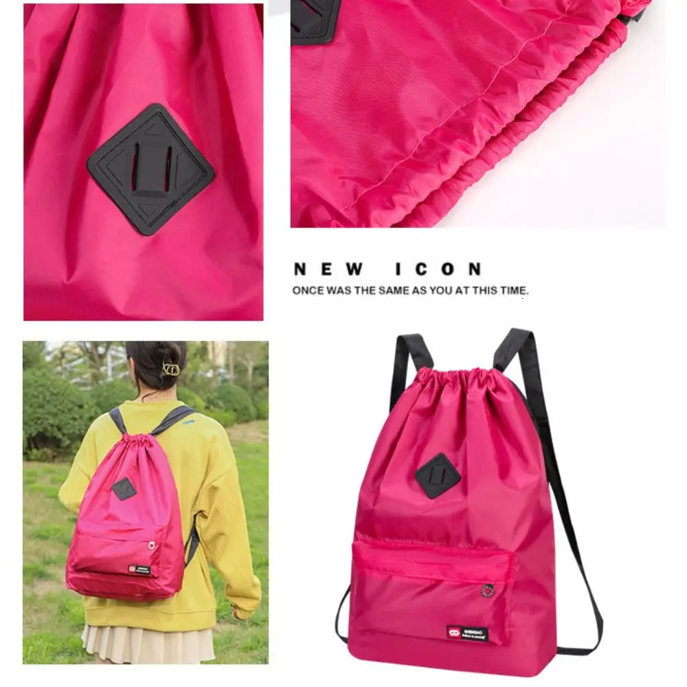 Student Backpack Women Bags Waterproof School Bag Large Capacity INS Fashion Drawstring Travel 241029