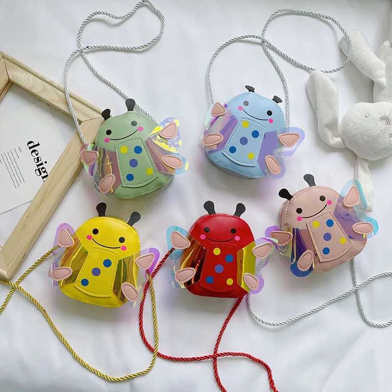 New Cute Childrens Bag PU Shoulder Bag Girl Korean Leisure Crossbody Bag Small Insect Zero Wallet LX241104