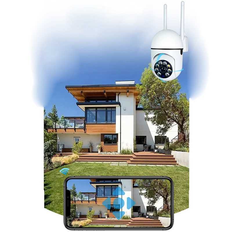 Camera WiFi Surveillance Cameras IP Camera HD 1080P IR Fl Color Night Vision Security Protection Motion Two Way Au Outdoor Camera Z241104