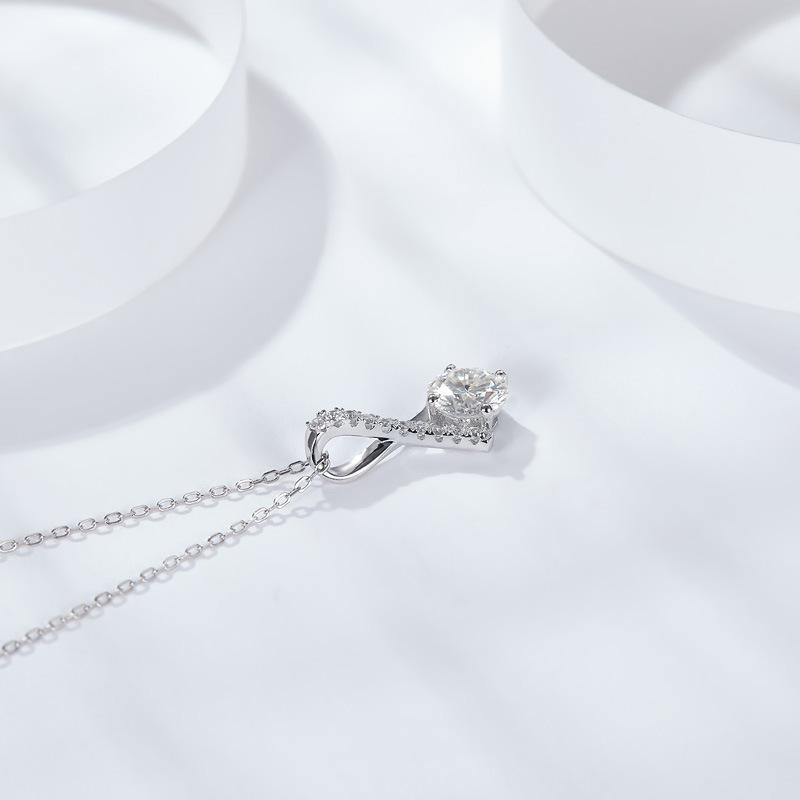 Sweet 2024 Pendant: Authentic Sterg Sier Moissanite Necklace for Women