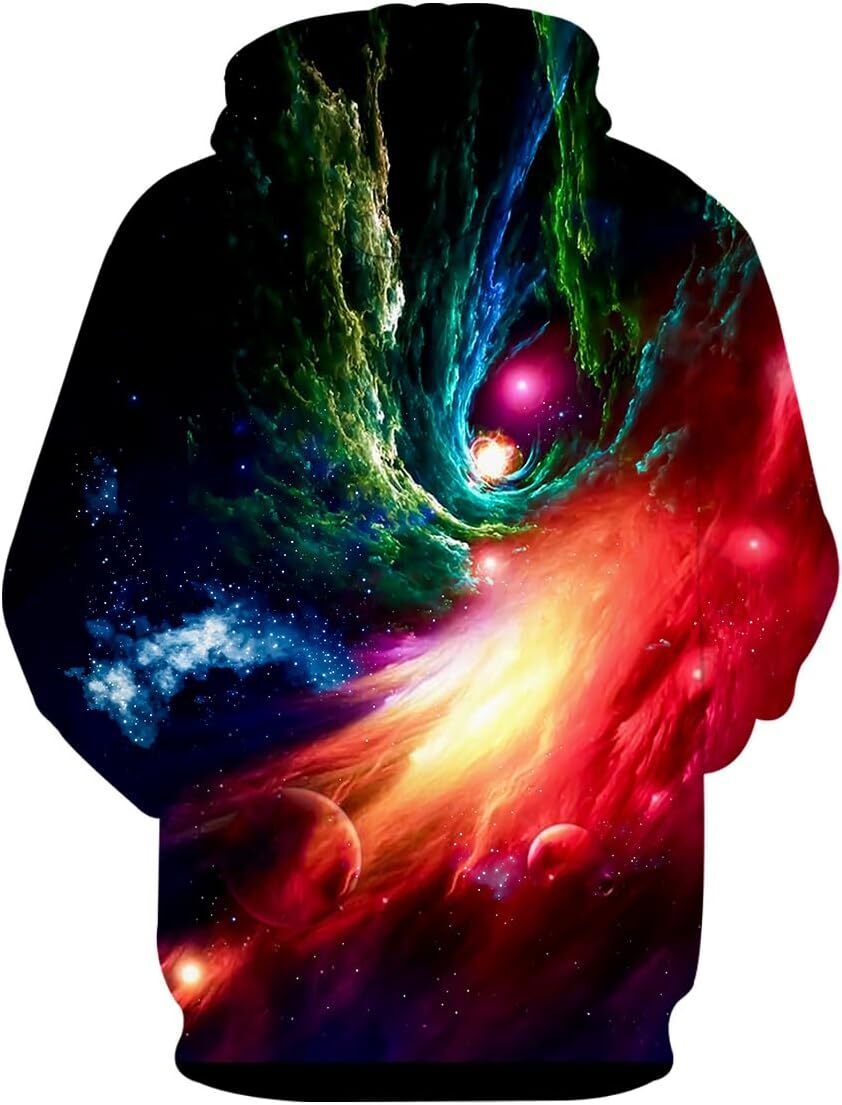 Hoodie for Mens Womens Unisex Colorful Graphic Hoodies 3D Print Cool Sweatshirt Cool Design with Pocket for Graphic Hip-hop cool