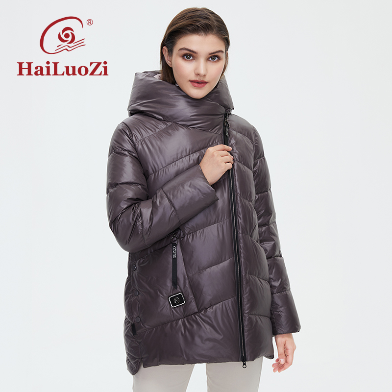Hailuozi 2022 New Women's Winter Parka Short Hooded Warm Women Jackets Quilted Thicken Female Outerwear High Collar Coat 6056