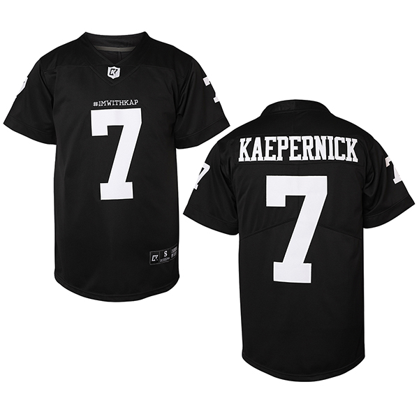 Comfy Letter and Number 7 Embroidery KAEPERNICK Short Sleeve V-Neck Football Jersey - Men's Training and Competition Jersey