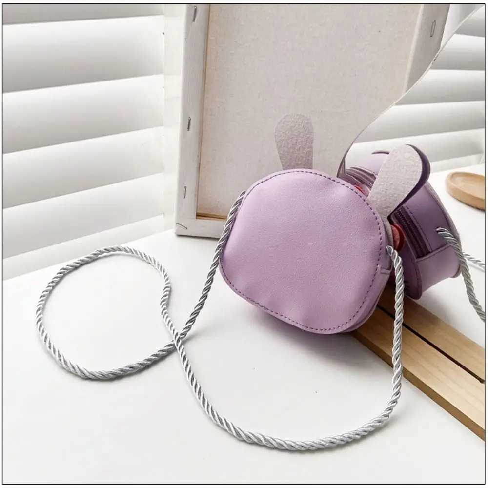 Cute Rabbit Kids Shoulder Messenger Bag Mini PU Leather Handbag Princess Girl Crossbody Bags Fashion Children Coin Purse Wallet LX241104