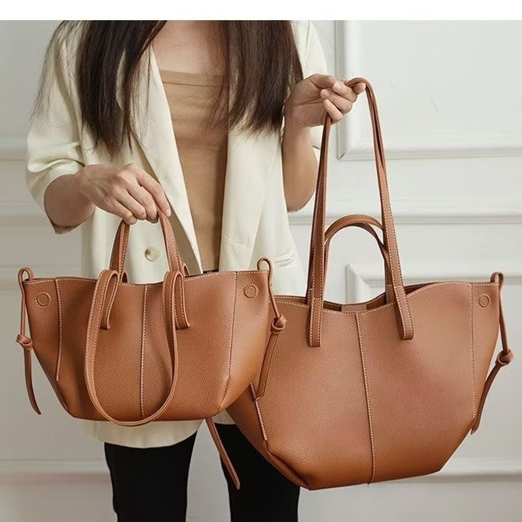 2024 Duo Shoulder Camel Numero large 45cm bag cyme totes Un Nano Ma Le Cyme Tote Women Cross Body Bags Lady Handbag Leather Bag Half Moon Underarm