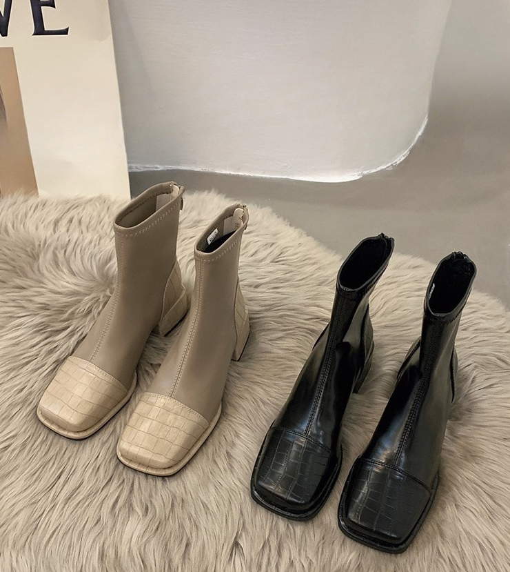 Women's Fashion Boots:Simple Design Handsome British Style Martin Boots 2024 Trendy Boots Hot Sale,Black/Brown,Free shipping