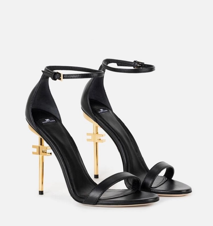 Party Dress Franchi Sandals Shoes -- Women Round Toe High Heels Straps Ladies Pumps Luxury Footwear EU35-43