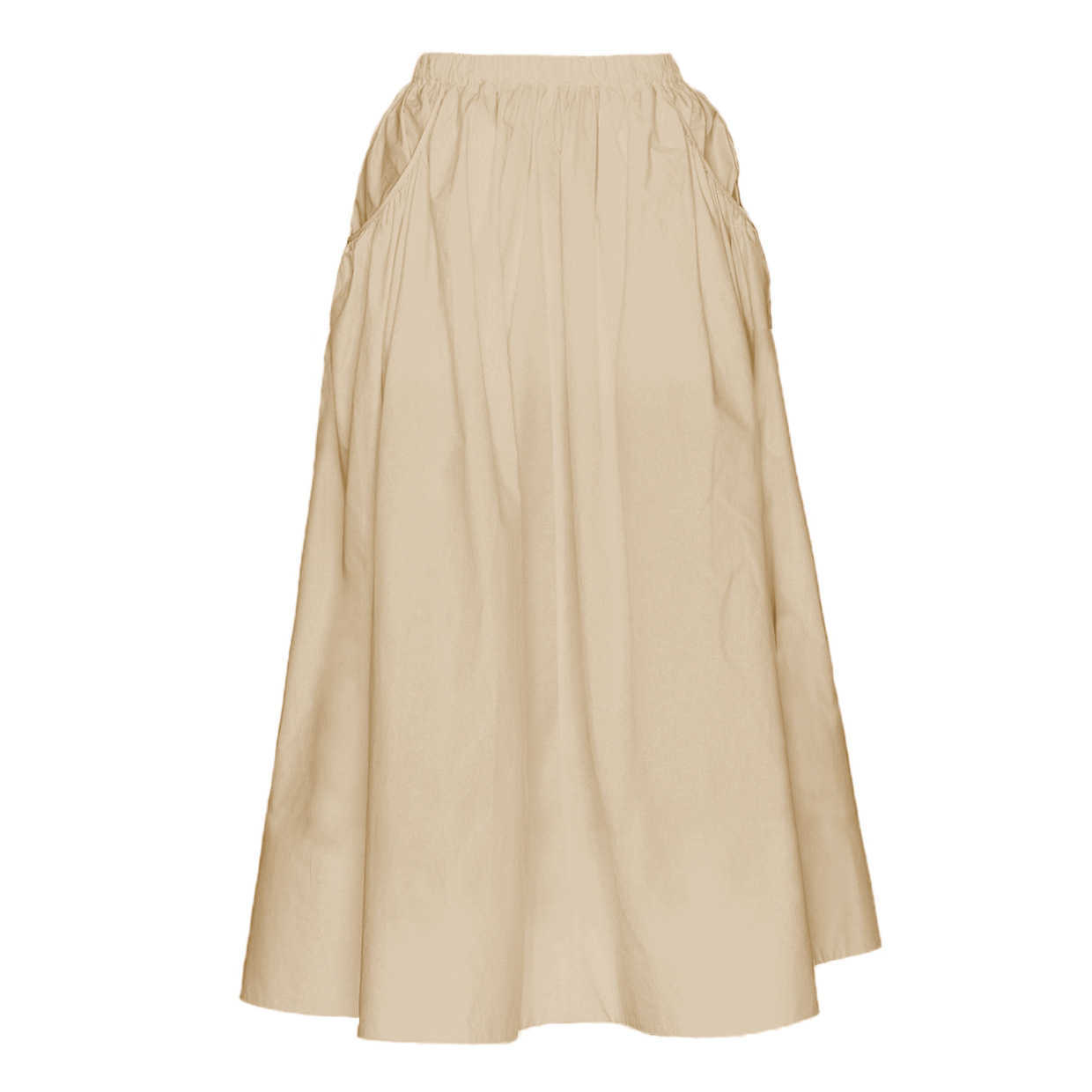 Women Long Casual Skirt WoMens Autumn And Winter Boutique Pocket Umbrella Skirt Fashionable High Waisted Large Swing Skirt 241023