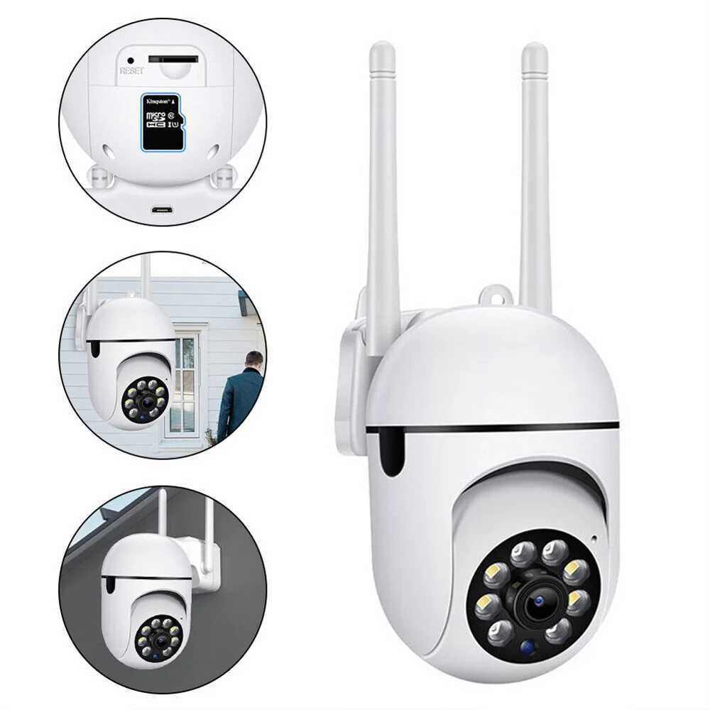 Camera A7 IP Camera Smart Outdoor He Security WIFI CCTV Surveillance with Color Night Vision Wireless HD 2-Way Au 1080P Z241105