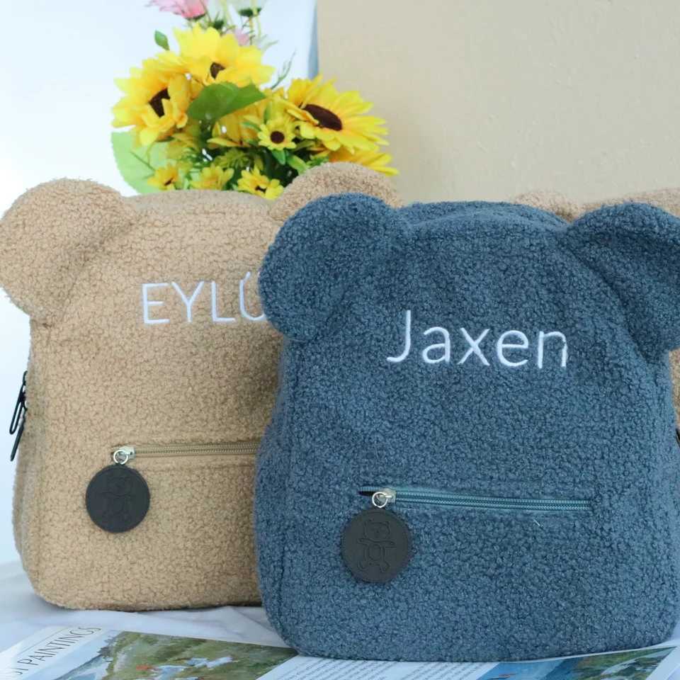 Personalized Embroidered Toddler Backpack Bag Lightweight Plush Bear Bag Kids Custom Name Backpack Gift for Boys Girls Ladies LX241104