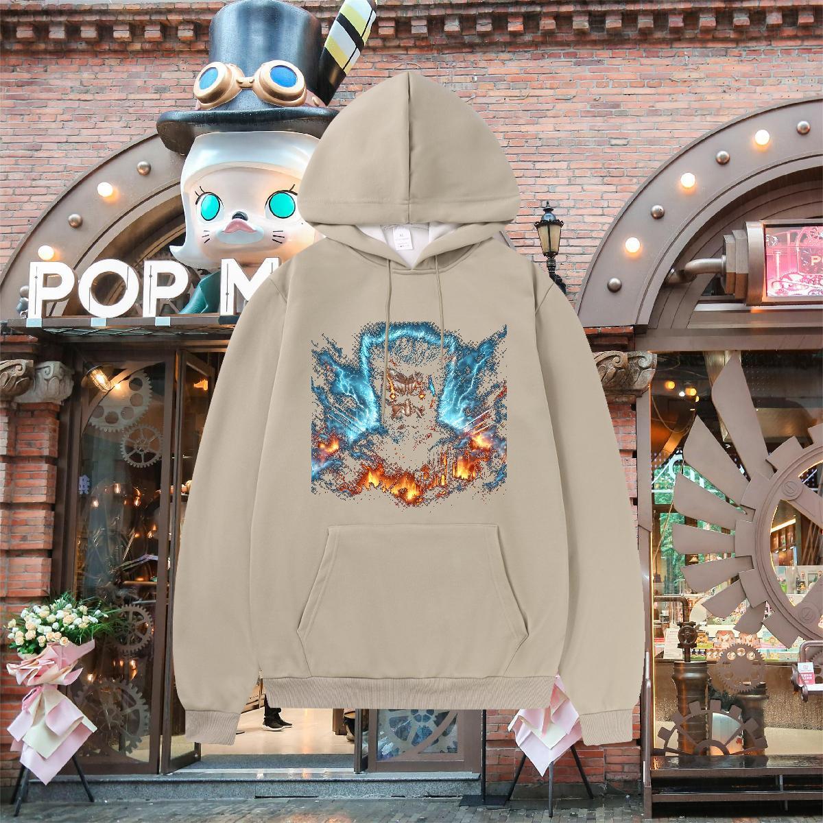 Fashion New Hoodie For Man Hooded Collar Comfortable Mens Hoodie Anime Oversized US Size Top Pullover Hoodie Daily Outfit 350g Cotton