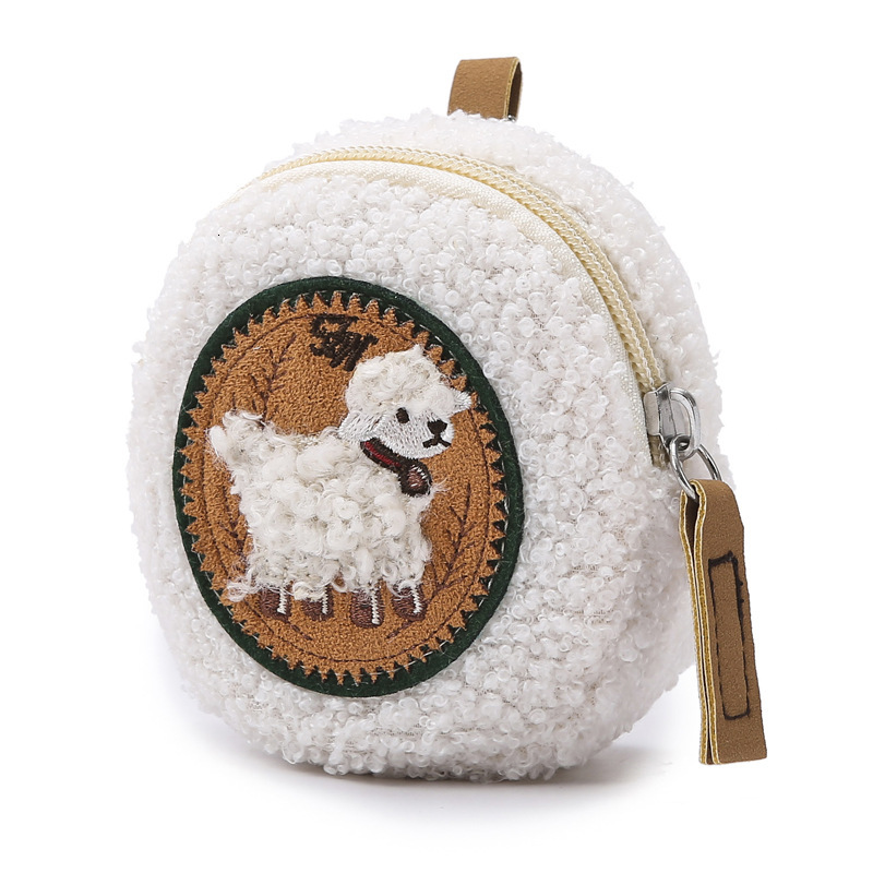 Cashmere storage woolen coin purse, lamb key bag, cashmere mini bag