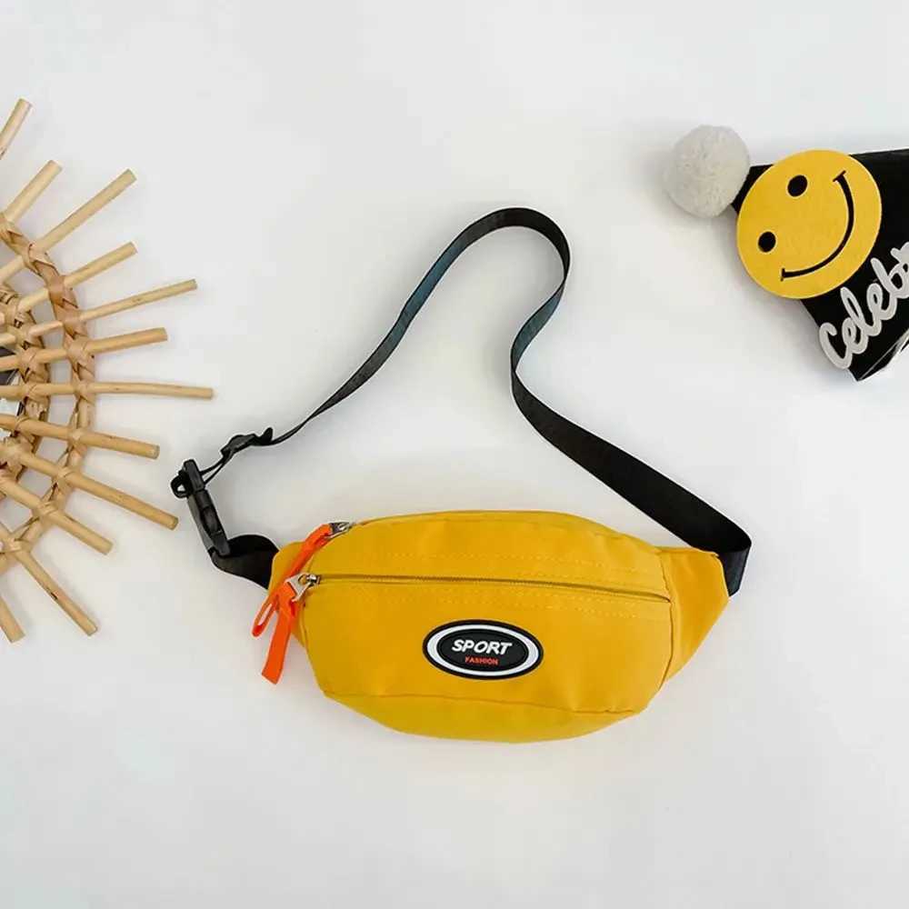 New Fashion Cute Childrens Chest Bag One Shoulder Crossbody Fanny Pack Canvas Diagonal Bag Girl Boy Zipper Bag Coin Purse LX241104