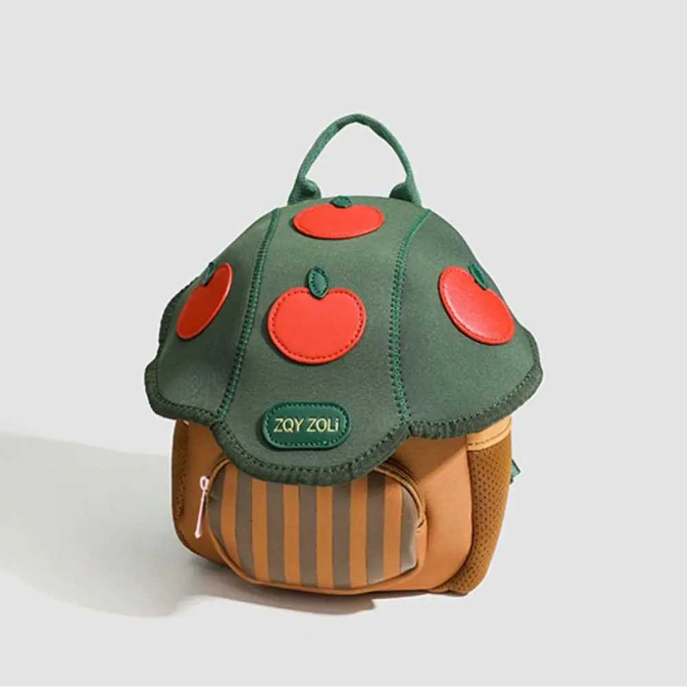 Fashion PU Cute Mushroom Backpack Kindergarten School Bags Childrens Bag Mini Kid Backpack for Children Boys Girls LX241104