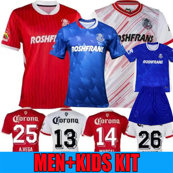 adults kids kit Toluca FC Soccer Jerseys 2024 2025 Home Away Third Kit A.Vega 24 25 PAUILINHO MARCEL Football Shirt Maillot ANGULO DOMINGUEZ S-4XL