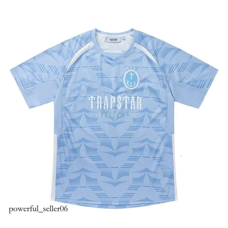 Trapstars T-Shirts Traps star Printed Football Jersey Gradient Color Mens Loose Casual Splicing Quick Drying Short Sleeve T-shirt Letter Print High Street