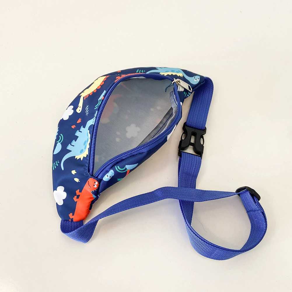 Kids Cute Dinosaur Print Crossbody Waist Bag Pack Children Boy Girl Money Coin Purse Fanny Chest Messenger Bag Baby Belt LX241104